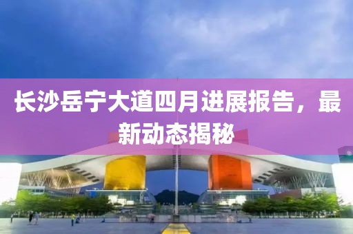 长沙岳宁大道四月进展报告，最新动态揭秘