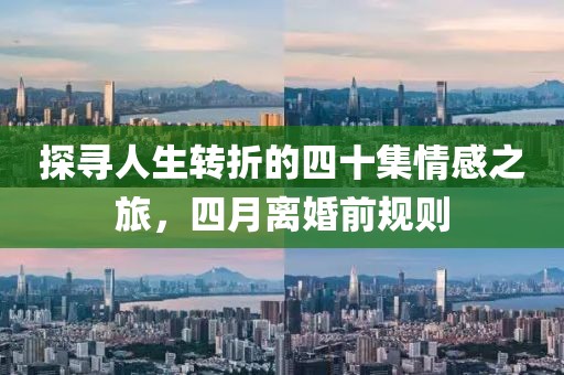 探寻人生转折的四十集情感之旅，四月离婚前规则