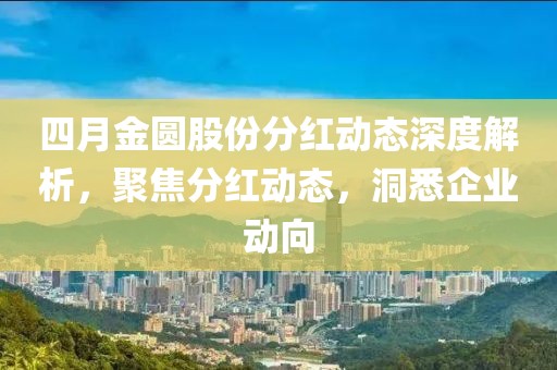 四月金圆股份分红动态深度解析，聚焦分红动态，洞悉企业动向