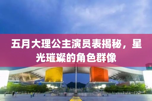 五月大理公主演员表揭秘，星光璀璨的角色群像