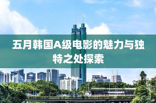 五月韩国A级电影的魅力与独特之处探索
