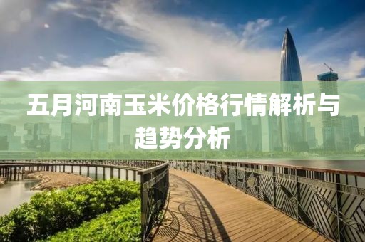 五月河南玉米价格行情解析与趋势分析