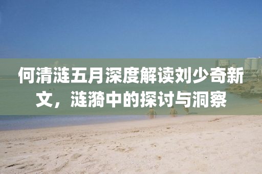 何清涟五月深度解读刘少奇新文，涟漪中的探讨与洞察