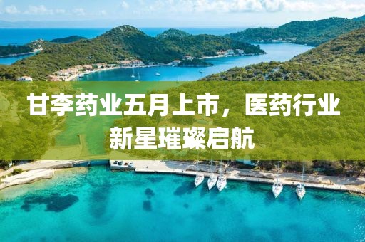 甘李药业五月上市，医药行业新星璀璨启航