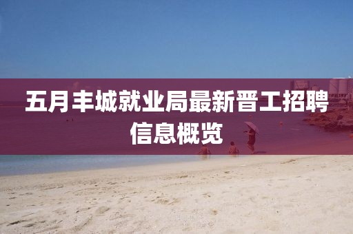 五月丰城就业局最新晋工招聘信息概览