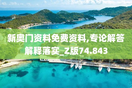新奥门资料免费资料,专论解答解释落实_Z版74.843