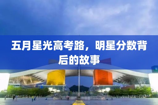 五月星光高考路，明星分数背后的故事