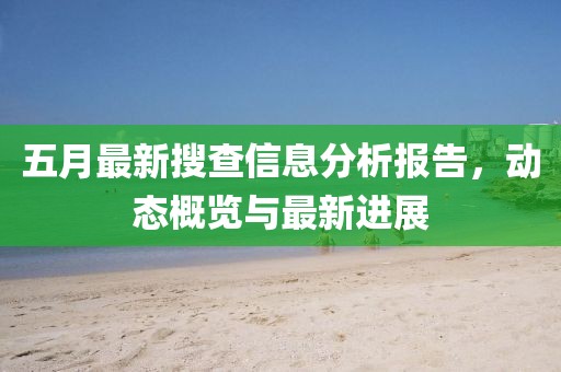 五月最新搜查信息分析报告，动态概览与最新进展