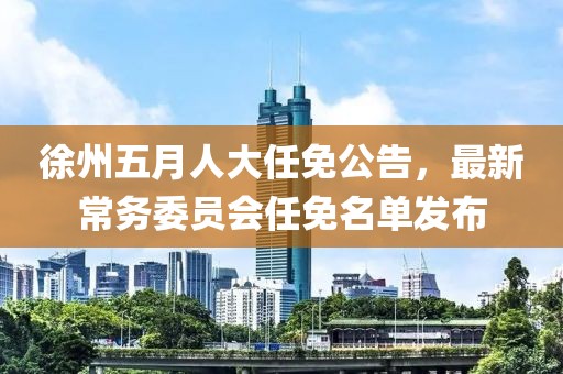 徐州五月人大任免公告，最新常务委员会任免名单发布