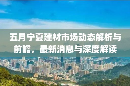 五月宁夏建材市场动态解析与前瞻，最新消息与深度解读