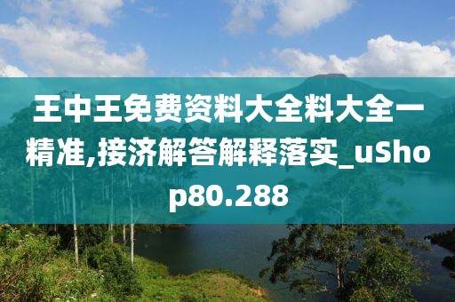 王中王免费资料大全料大全一精准,接济解答解释落实_uShop80.288
