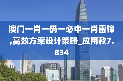 澳门一肖一码一必中一肖雷锋,高效方案设计策略_应用款7.834