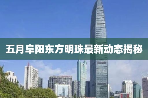 五月阜阳东方明珠最新动态揭秘