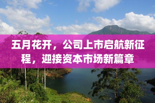 五月花开，公司上市启航新征程，迎接资本市场新篇章