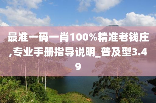 最准一码一肖100%精准老钱庄,专业手册指导说明_普及型3.49