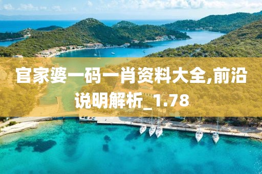 官家婆一码一肖资料大全,前沿说明解析_1.78
