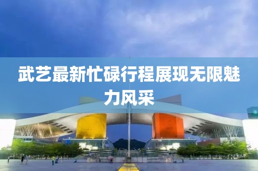 武艺最新忙碌行程展现无限魅力风采