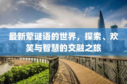 最新荤谜语的世界，探索、欢笑与智慧的交融之旅
