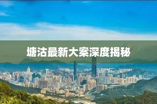 塘沽最新大案深度揭秘