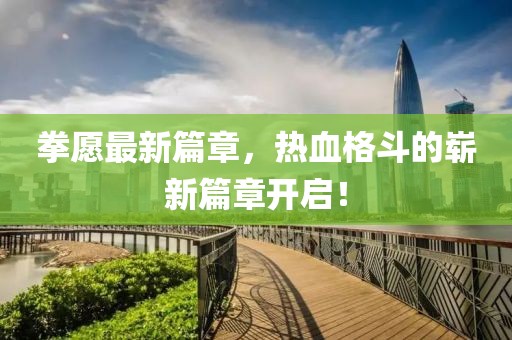 拳愿最新篇章，热血格斗的崭新篇章开启！