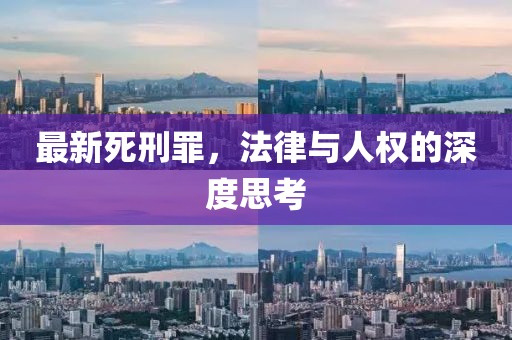 最新死刑罪，法律与人权的深度思考