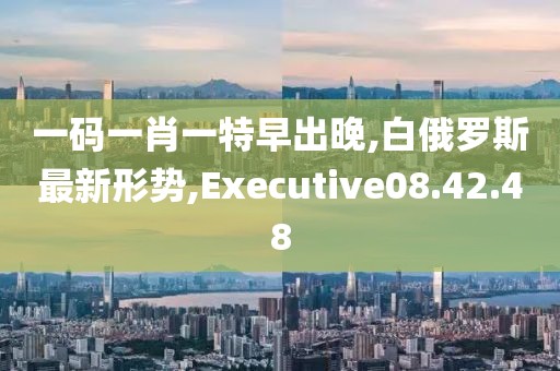 一码一肖一特早出晚,白俄罗斯最新形势,Executive08.42.48