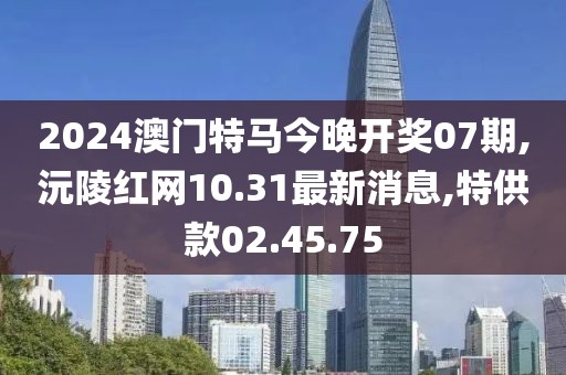 2024澳门特马今晚开奖07期,沅陵红网10.31最新消息,特供款02.45.75