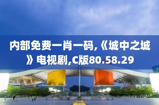 内部免费一肖一码,《城中之城》电视剧,C版80.58.29