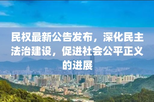 民权最新公告发布，深化民主法治建设，促进社会公平正义的进展