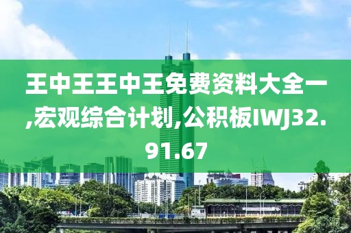 王中王王中王免费资料大全一,宏观综合计划,公积板IWJ32.91.67