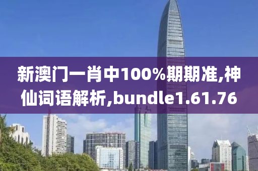 新澳门一肖中100%期期准,神仙词语解析,bundle1.61.76