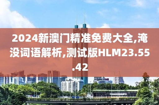 2024新澳门精准免费大全,淹没词语解析,测试版HLM23.55.42