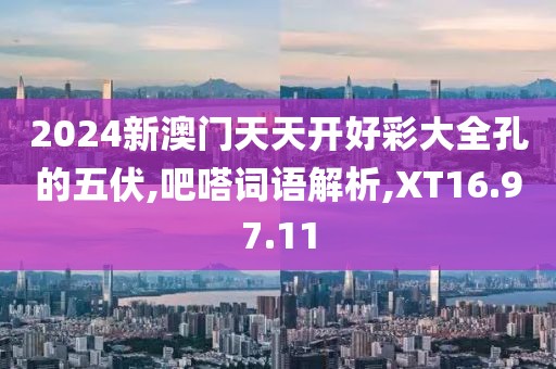2024新澳门天天开好彩大全孔的五伏,吧嗒词语解析,XT16.97.11