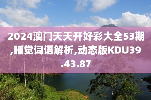 2024澳门天天开好彩大全53期,睡觉词语解析,动态版KDU39.43.87