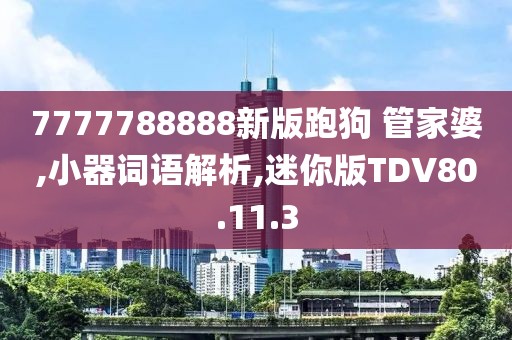 7777788888新版跑狗 管家婆,小器词语解析,迷你版TDV80.11.3