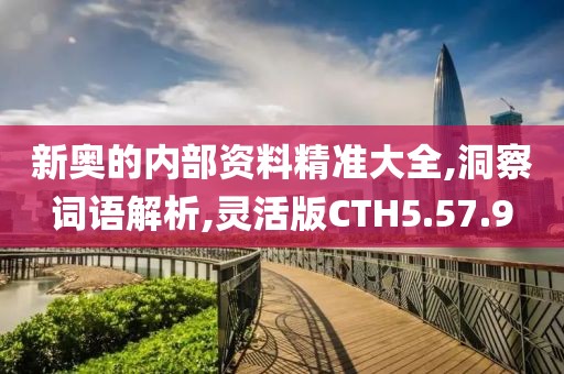 新奥的内部资料精准大全,洞察词语解析,灵活版CTH5.57.9