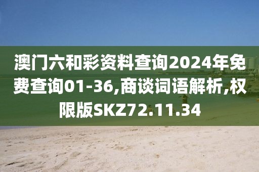 澳门六和彩资料查询2024年免费查询01-36,商谈词语解析,权限版SKZ72.11.34