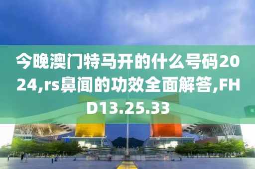 今晚澳门特马开的什么号码2024,rs鼻闻的功效全面解答,FHD13.25.33